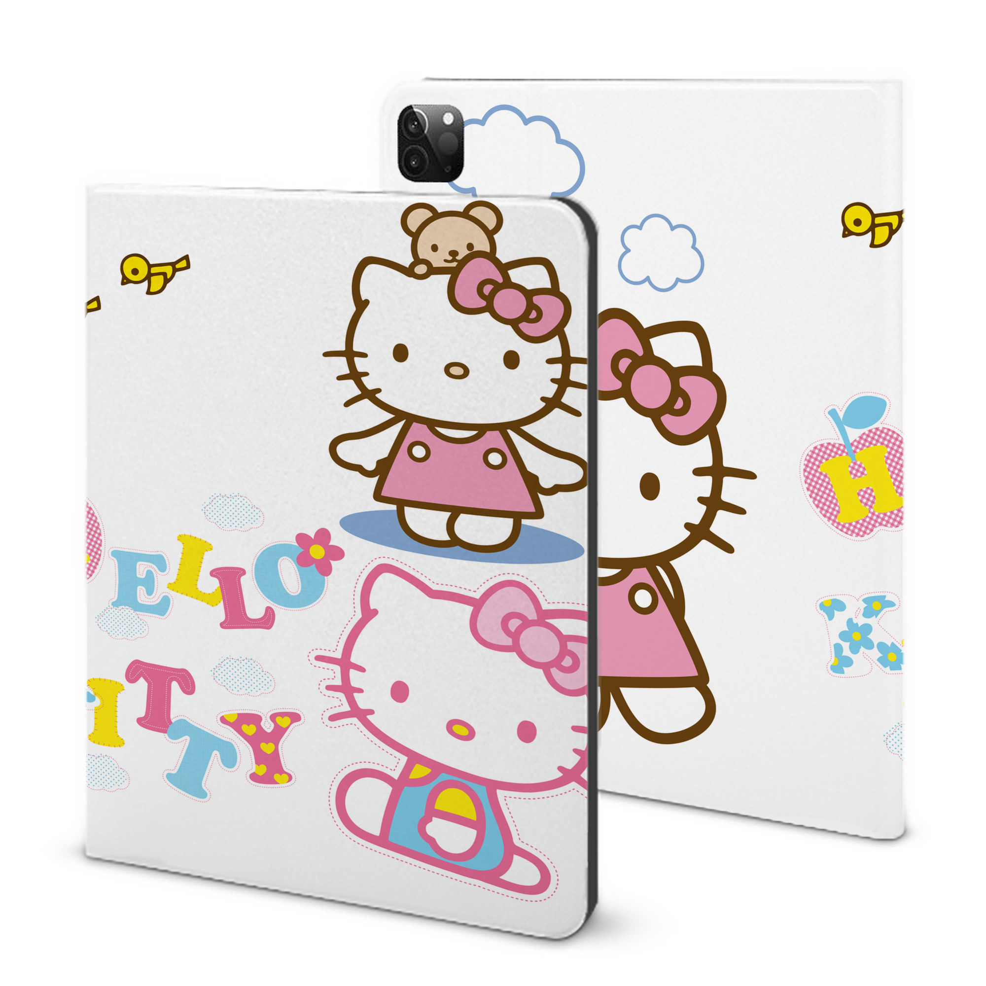 （画像用） Hello Kitty ハローキティ IPadケース ペンホルダー付き ブックスタイルデザイン